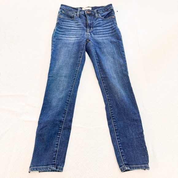 Madewell 10" Roadtripper Medium Wash Denim Jeans Ankle Zipper Size 27 - Picture 2 of 8